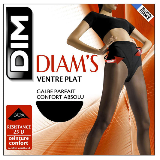 Dim Diam's Flat Belly Tights Black 25D