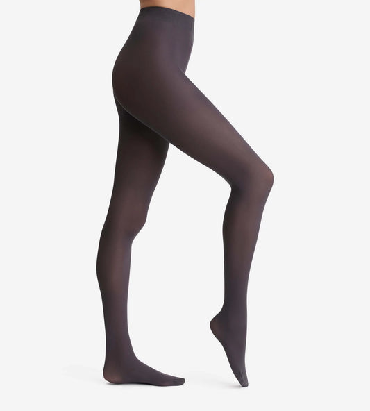 50 Opaque Velour Tights in Charcoal
