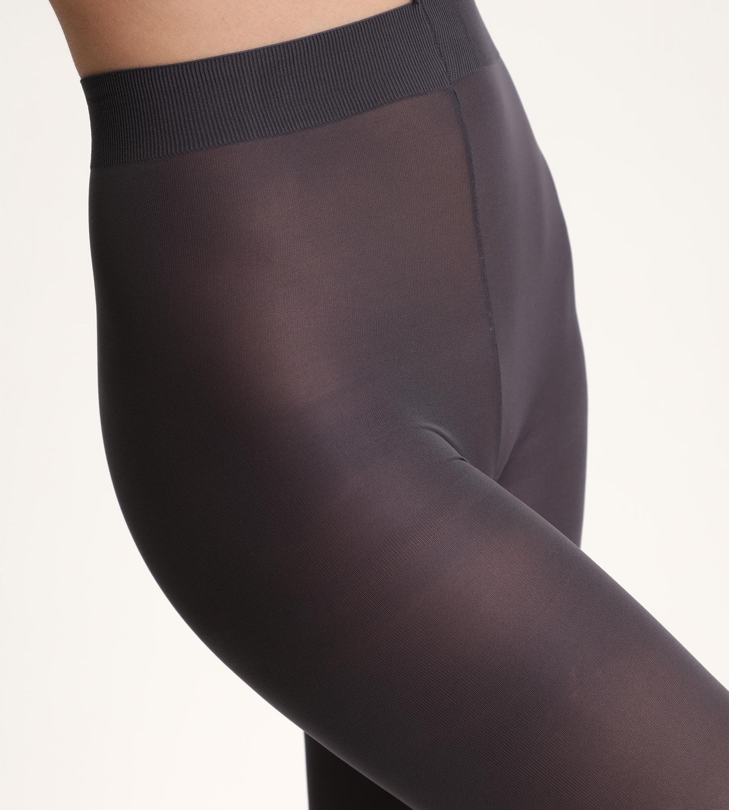 50 Opaque Velour Tights in Charcoal