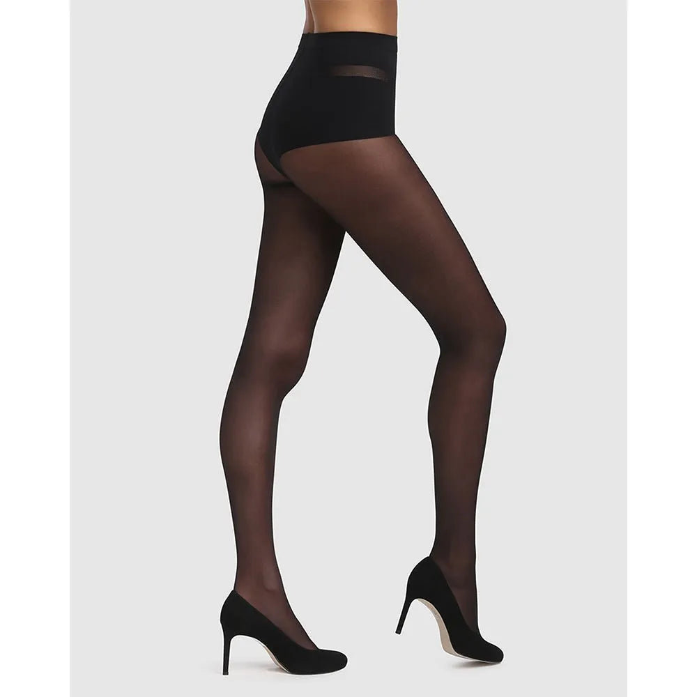 Dim Diam's Flat Belly Tights Black 25D