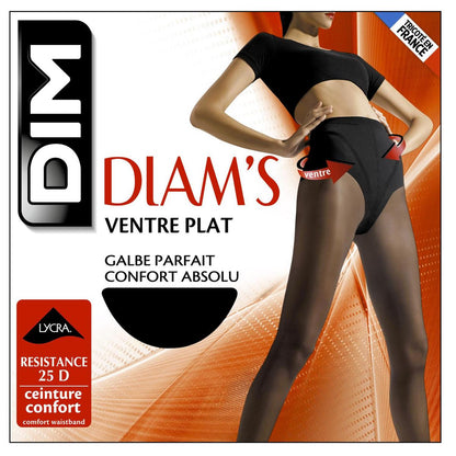 Dim Diam's Flat Belly Tights Black 25D