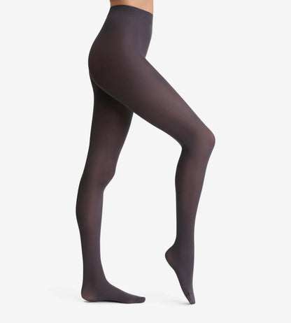 50 Opaque Velour Tights in Charcoal